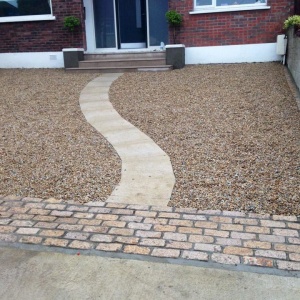 gravel and paving paths